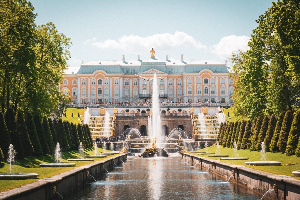Peterhof Fountains in Saint Petersburg Russia